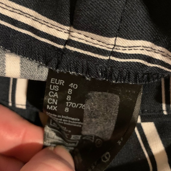 H&M high waisted striped pants sz 8 - Picture 6 of 7